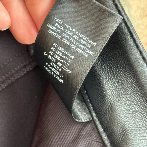 Aritzia Wilfred Melina Black Vegan Leather High Rise Pants - Picture 8 of 11